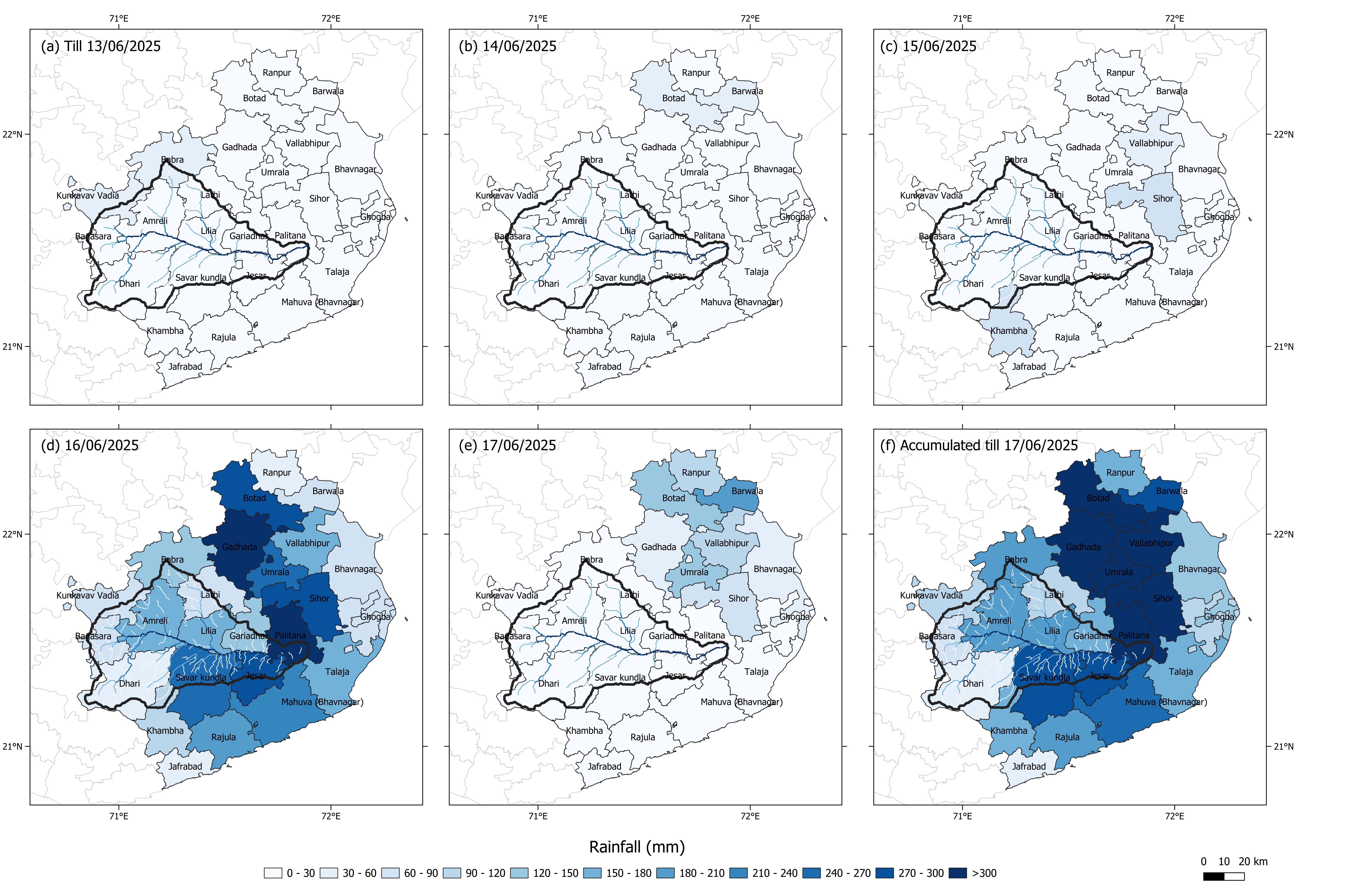 Map of Saurashtra flood event